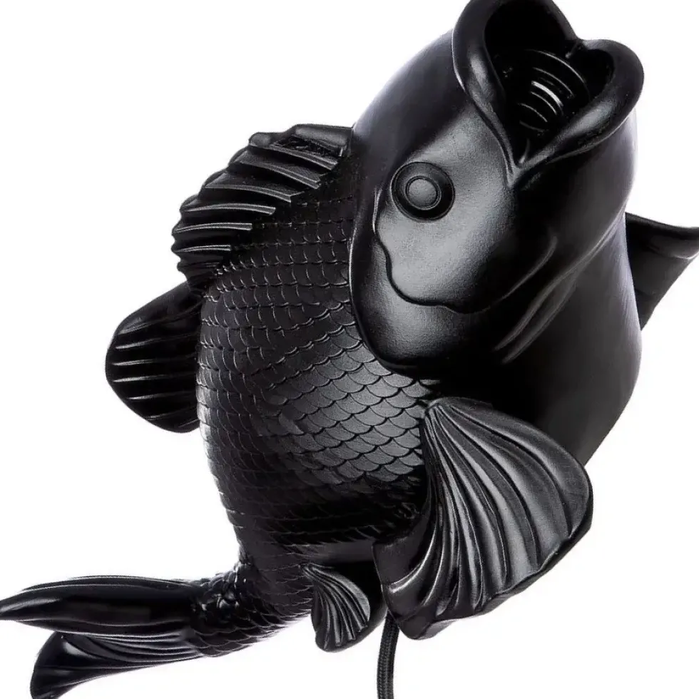 Tischlampe Fisch KOI schwarz L 51 cm