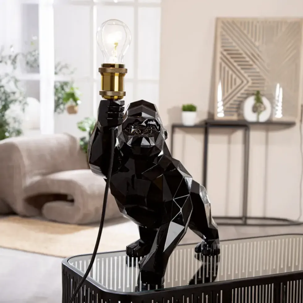 Tischlampe Gorilla schwarz Höhe 41 cm