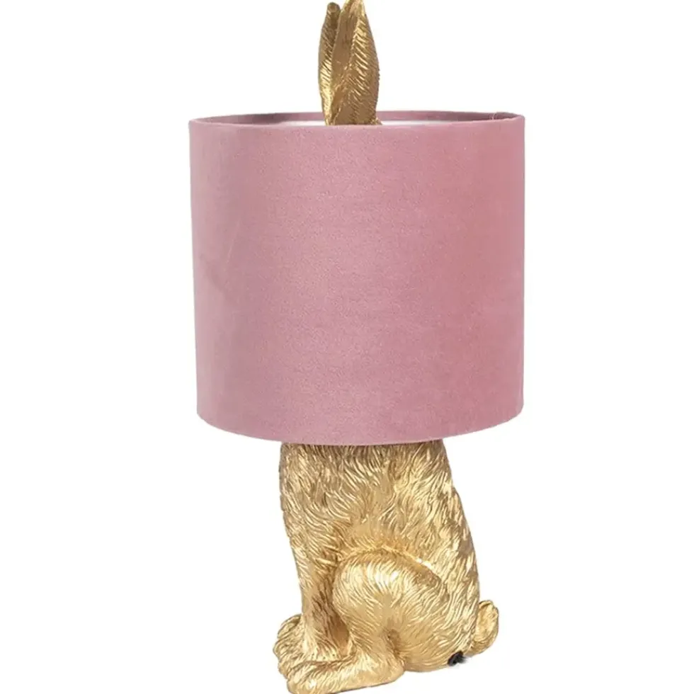 Tischlampe Hase gold Henry Höhe 43 cm