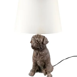 Tischlampe Hund Mops Casablanca Höhe 52 cm