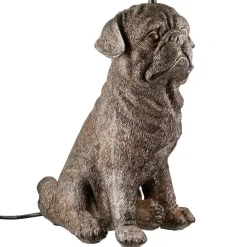 Tischlampe Hund Mops Casablanca Höhe 52 cm
