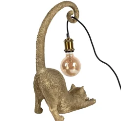 Tischlampe Katze gold Chloe Höhe 49 cm