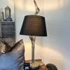 Tischlampe Kranich silber Höhe 82 cm