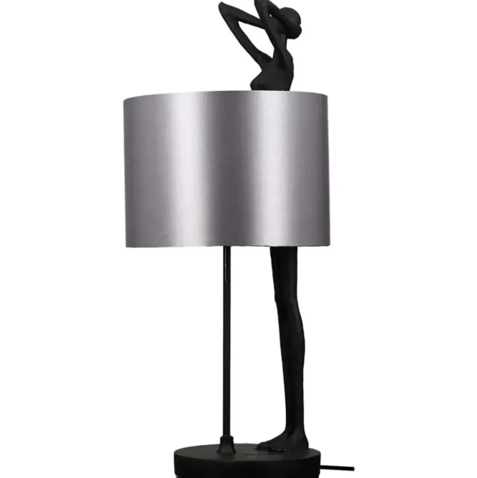 Tischlampe LADY schwarz Casablanca Design Höhe 61 cm