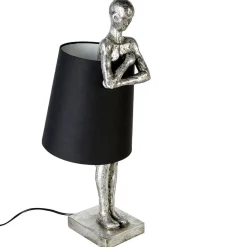 Tischlampe MAN silber Casablanca Höhe 58 cm