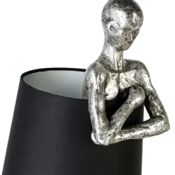 Tischlampe MAN silber Casablanca Höhe 58 cm
