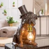 Tischlampe Mops BUDDY braun Höhe 42 cm