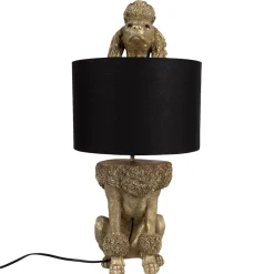 Tischlampe Pudel LUDWIG gold Höhe 57 cm