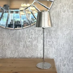 Tischlampe silber modern Somerset Kaheku Höhe 40 cm