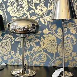 Tischlampe silber SURIN vernickelt Höhe 40 cm