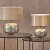Tischlampe silber Vulcanic Kaheku Höhe 50 cm