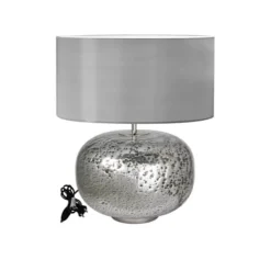 Tischlampe silber Vulcanic Kaheku Höhe 50 cm