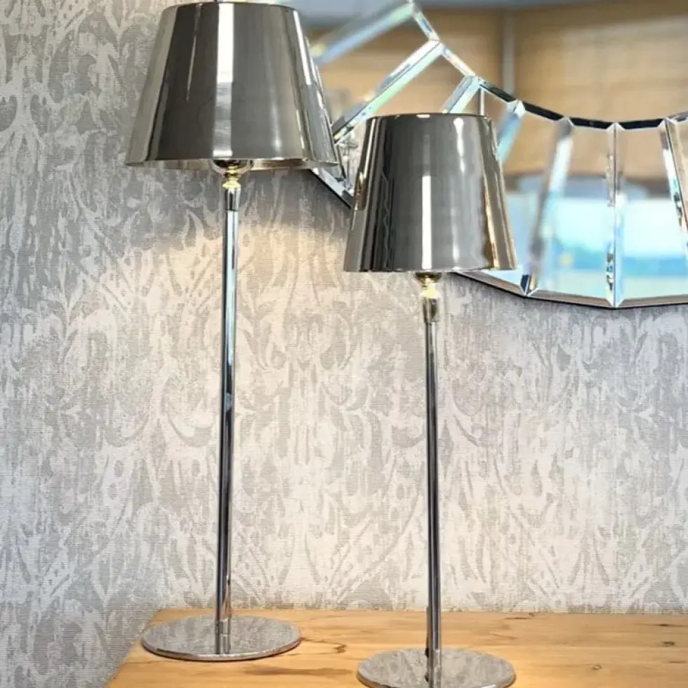 Tischlampe vernickelt Somerset Kaheku