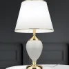 Tischlampe weiß ODELIA gold Höhe 48 cm