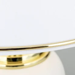 Tischlampe weiß ODELIA gold Höhe 48 cm