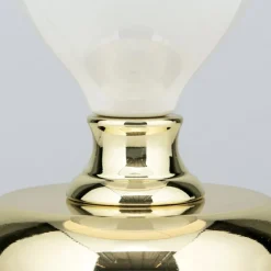 Tischlampe weiß ODELIA gold Höhe 48 cm