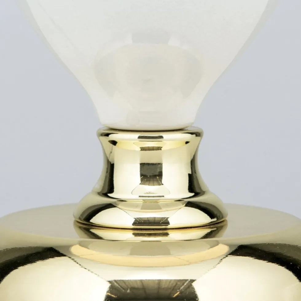 Tischlampe weiß ODELIA gold Höhe 48 cm