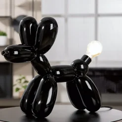 Tischleuchte Ballonhund schwarz Höhe 35 cm