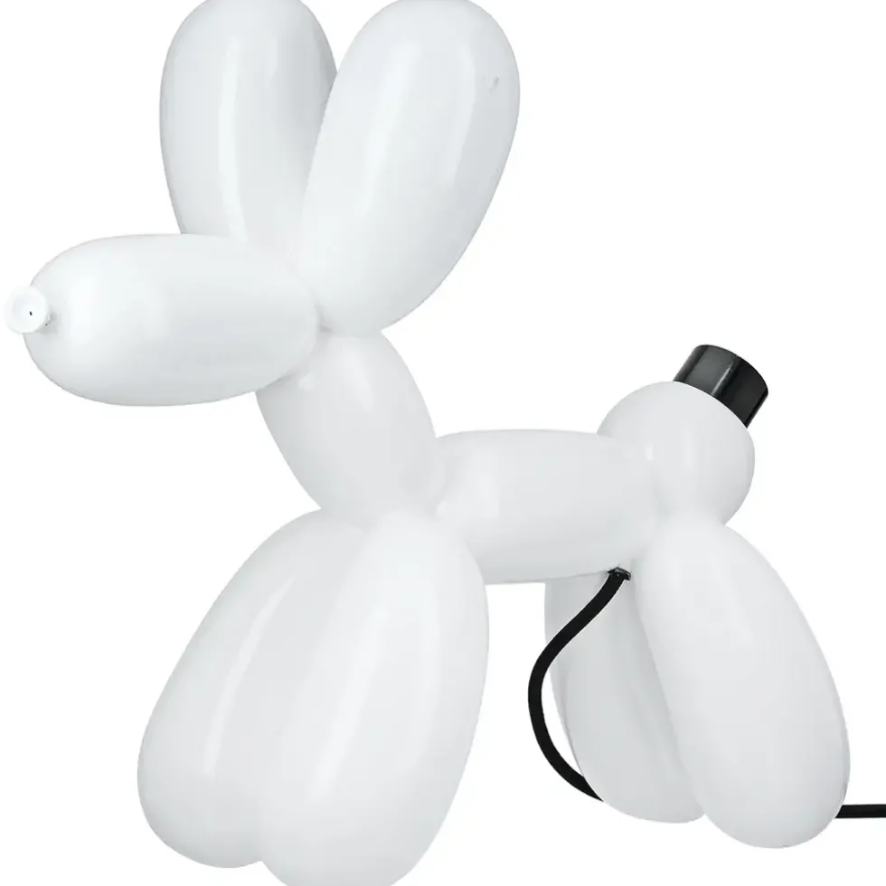Tischleuchte Ballonhund weiß Höhe 35 cm
