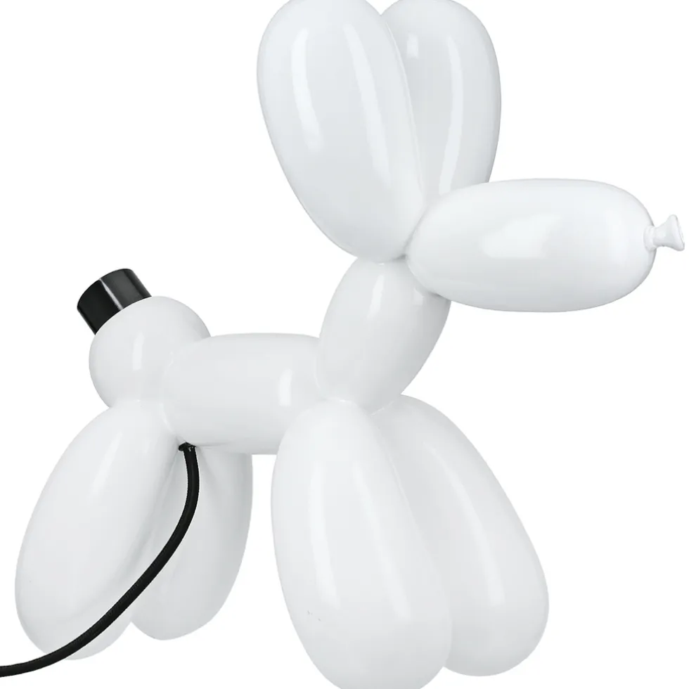 Tischleuchte Ballonhund weiß Höhe 35 cm