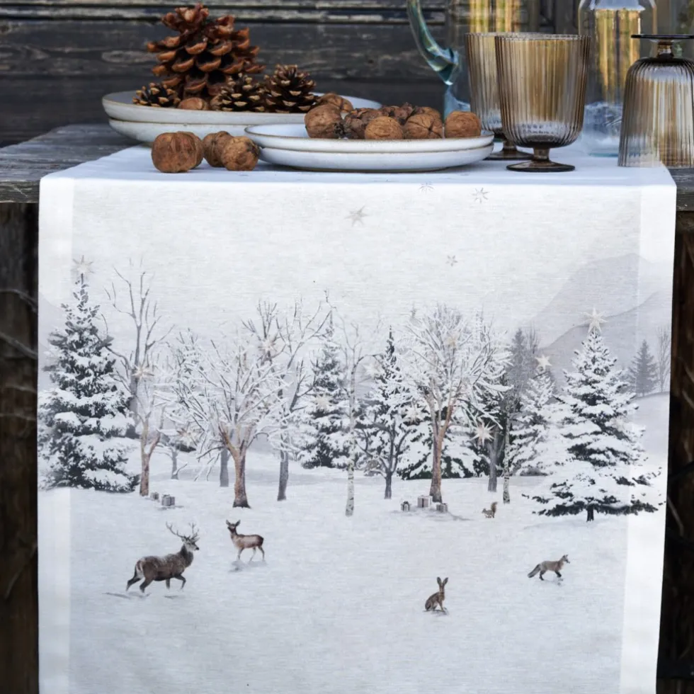 Tischläufer modern Weihnachten Apelt 3712 neutral 48×140 cm