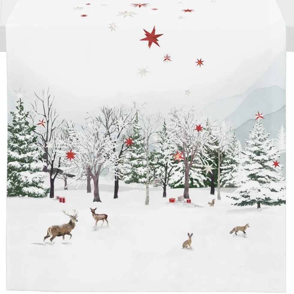 Tischläufer modern Weihnachten Apelt 3712 rot 48×140 cm