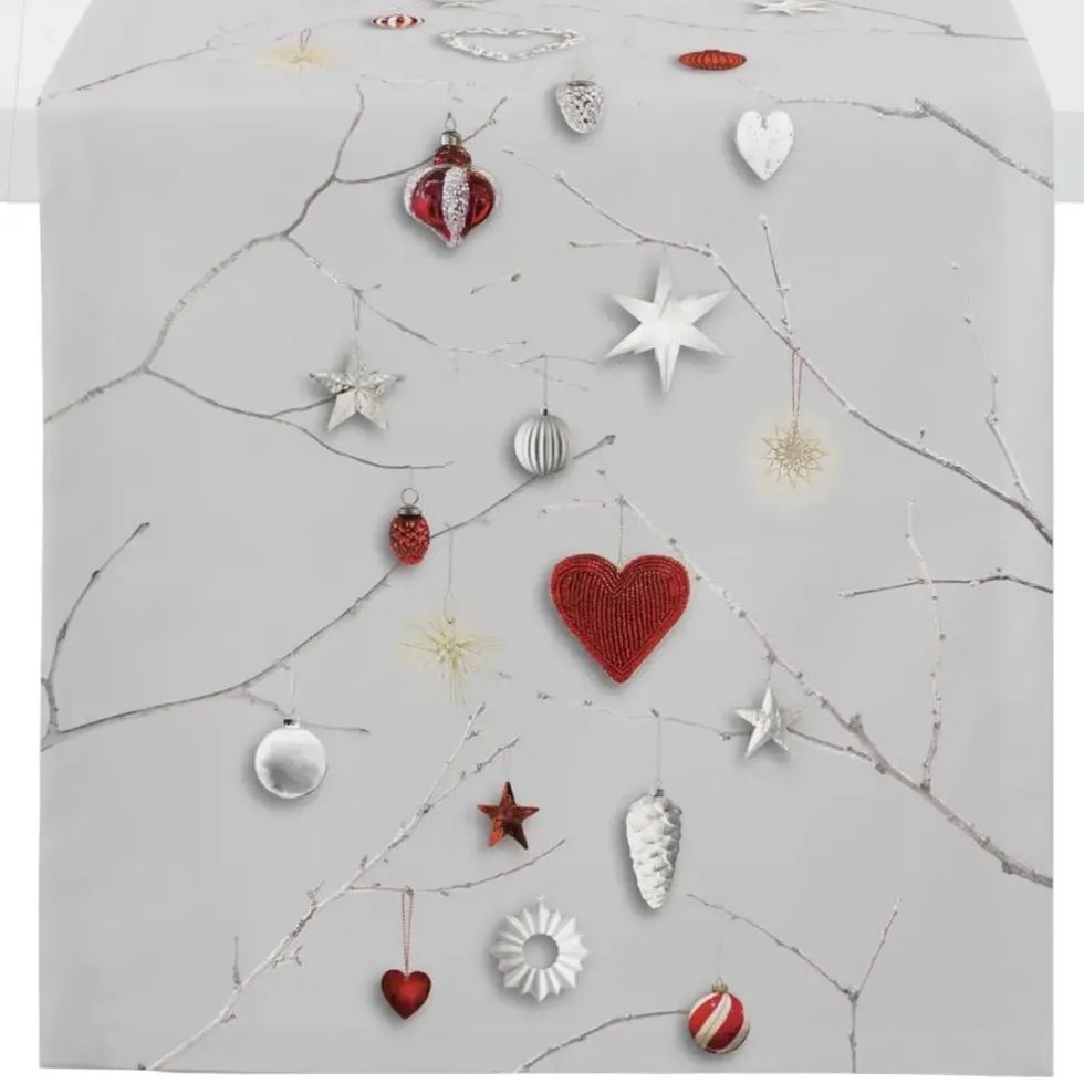 Tischläufer modern Weihnachten Apelt 3750 grau 46×140 cm