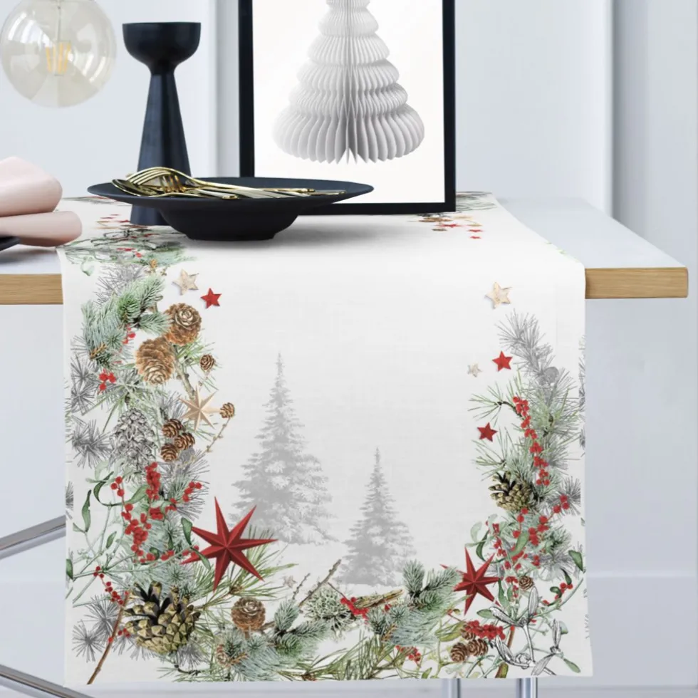 Tischläufer modern Weihnachten Apelt 5823 rot 48×140 cm
