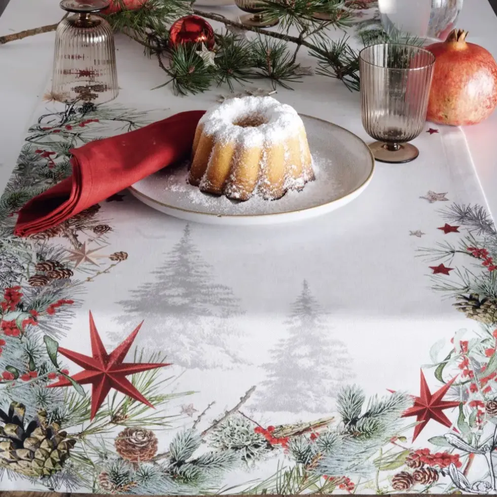 Tischläufer modern Weihnachten Apelt 5823 rot 48×140 cm