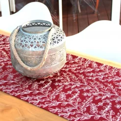 Tischläufer rot Eden Laurel 50×140 cm