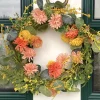 Türkranz Blumenkranz Frühling Deko Dahlien Durchmesser 45 cm