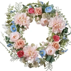 Türkranz Frühling Dahlien rosa D 53 cm