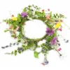 Türkranz Frühling modern Blätterkranz bunt 40 cm