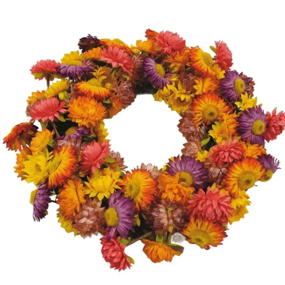 Türkranz Herbst Deko Blütenkranz auf Rebe D 30 cm