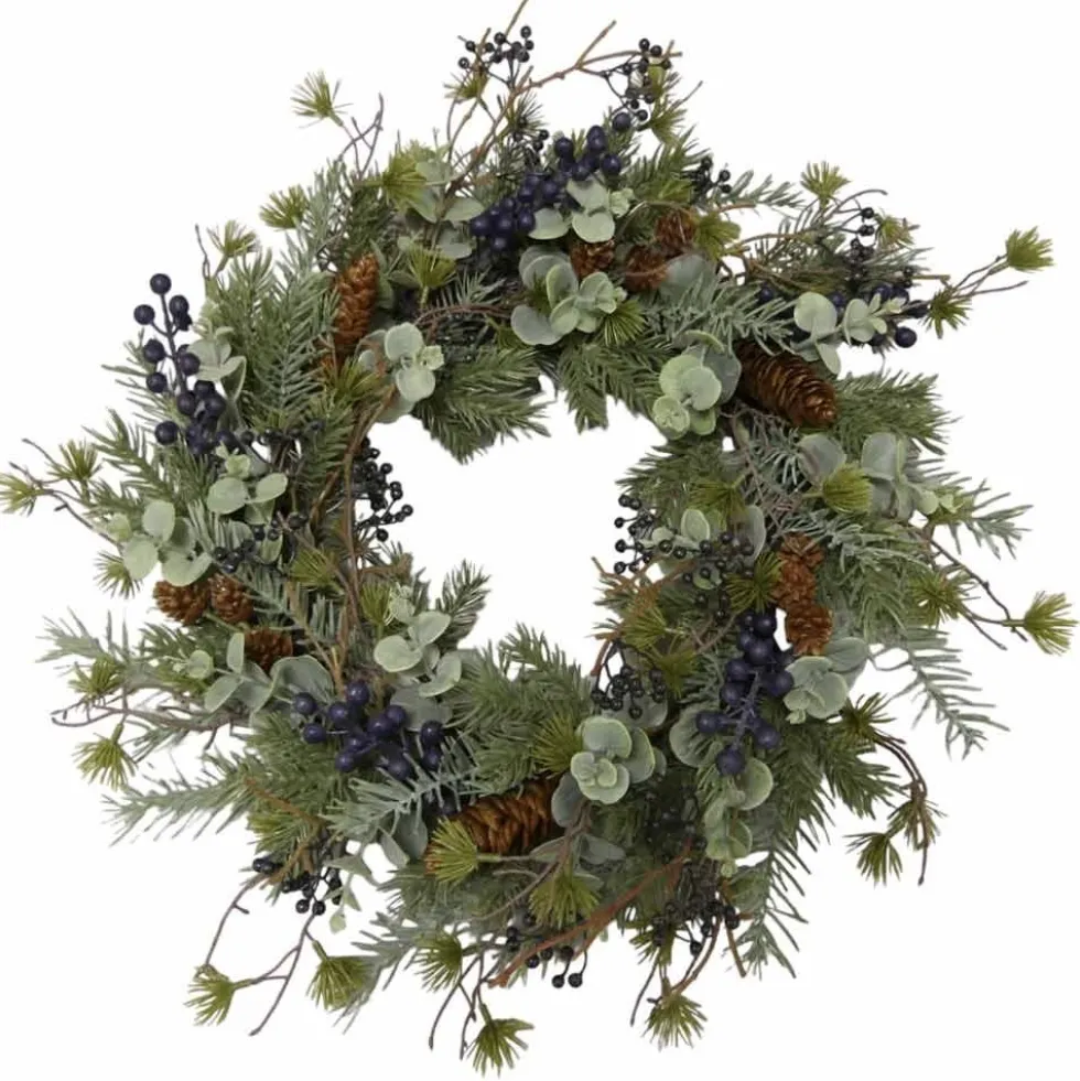 Türkranz modern Eukalyptus Tanne Beeren Zapfen KAIRA Durchmesser 45 cm