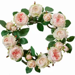 Türkranz Rosen Deko Kranz pink 35 cm