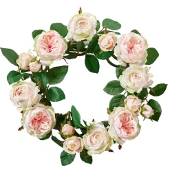 Türkranz Rosen Deko Kranz pink 35 cm