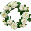 Türkranz Rosen Deko Kranz weiß Durchmesser 35 cm