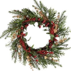 Türkranz Weihnachten Tannenkranz Beere AURELIA D 55 cm