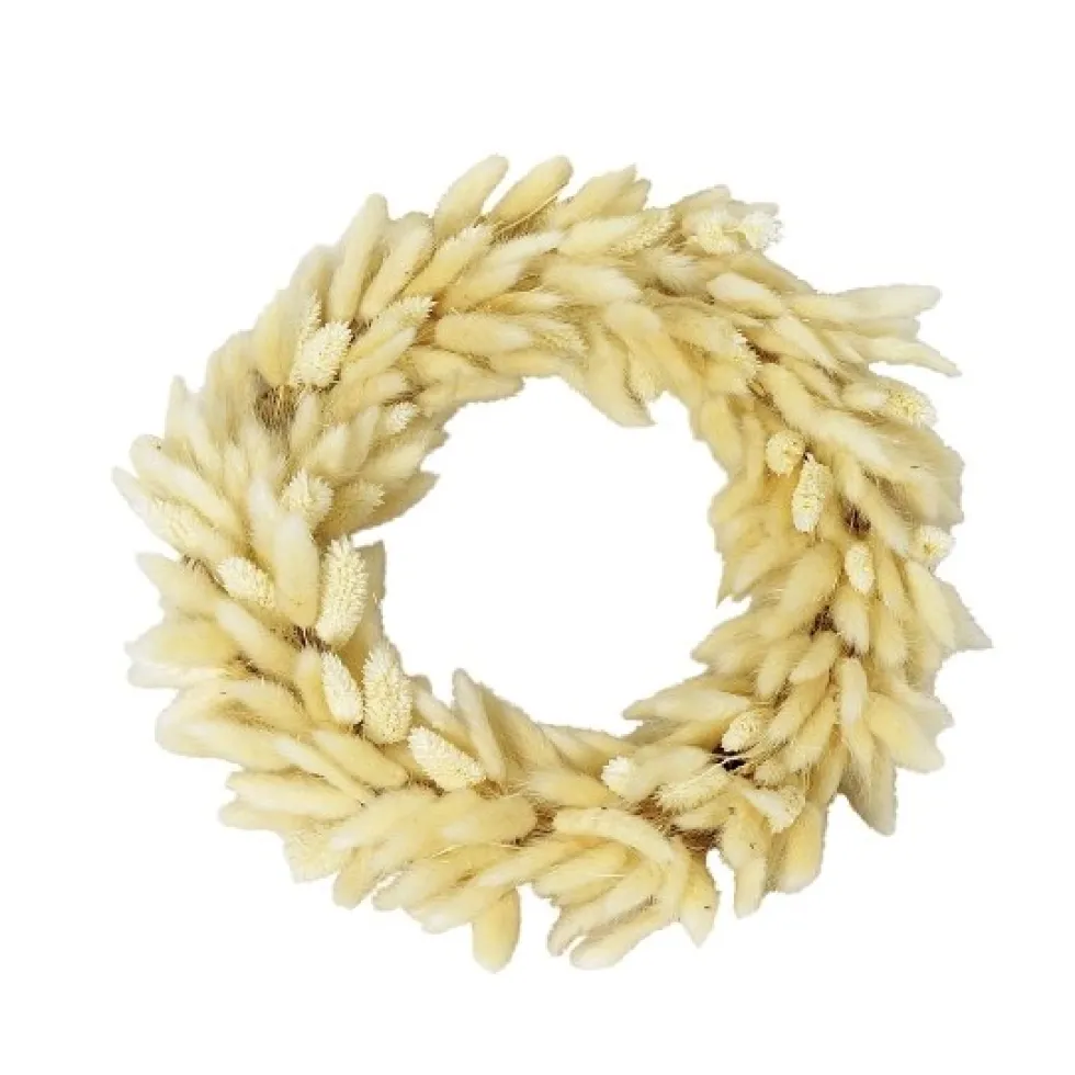Trockenblumenkranz Türkranz Lagurus natur D 35 cm