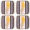 Untersetzer 4er Set GOLDEN FEATHER GiftCompany Metall 10×10 cm
