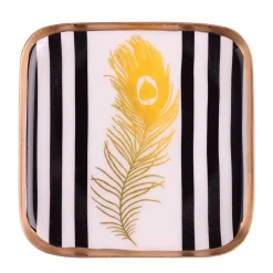 Untersetzer 4er Set GOLDEN FEATHER GiftCompany Metall 10×10 cm