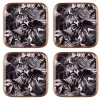 Untersetzer 4er Set SAIGON BLACK LEAVES GiftCompany Metall 10×10 cm