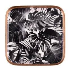 Untersetzer 4er Set SAIGON BLACK LEAVES GiftCompany Metall 10×10 cm
