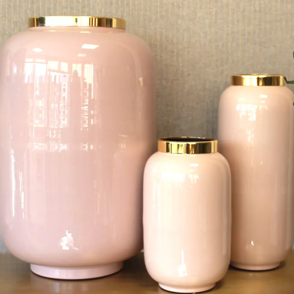 Vase Deko modern Saigon rosa GiftCompany H 40 cm
