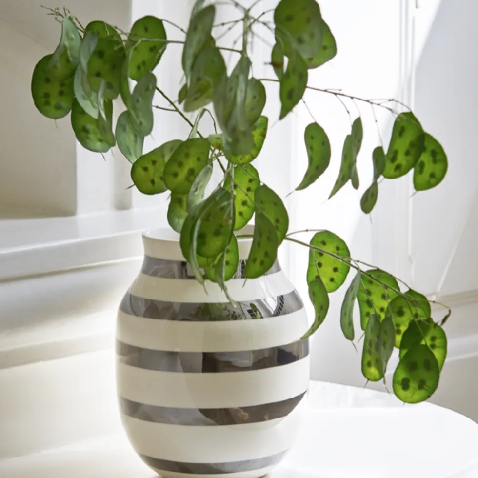 Vase Kähler Omaggio silber weiß