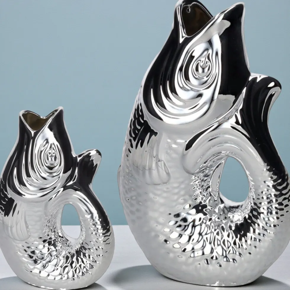Vase Monsieur Carafon silber GiftCompany