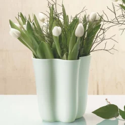 Vase Steingut Blossom ASA hint of mint Höhe 21 cm