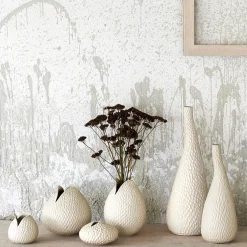 Vase Steingut klein ASA Carve Höhe 18 cm
