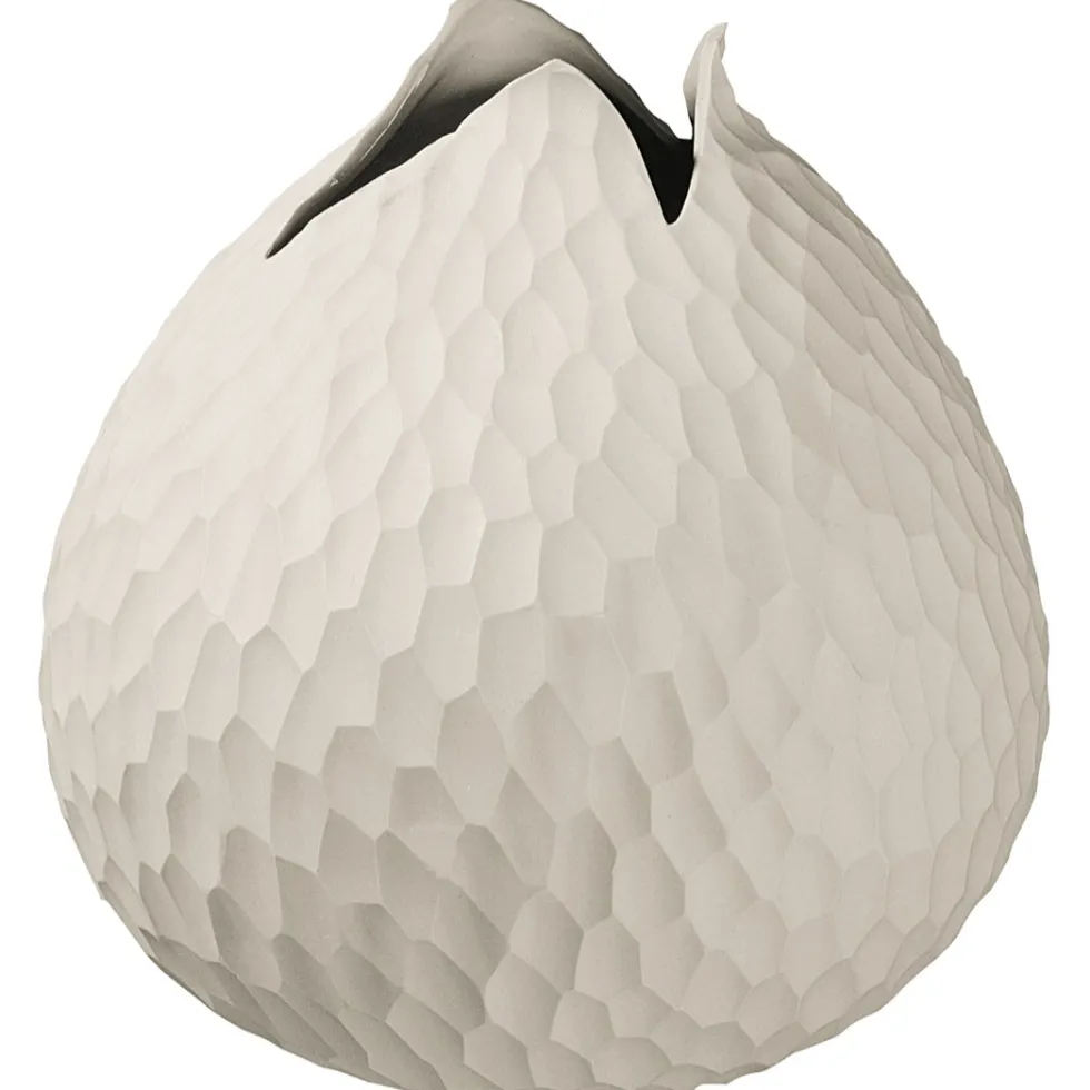 Vase Steingut klein ASA Carve Höhe 18 cm